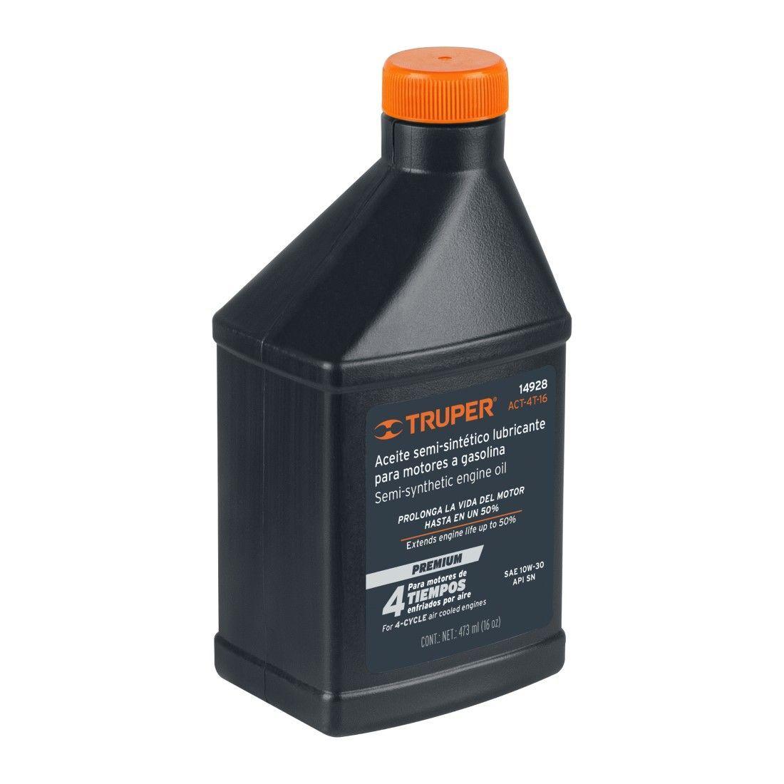 Aceite semi-sintético para motor 4T 10W-30 0.5lts Truper-0