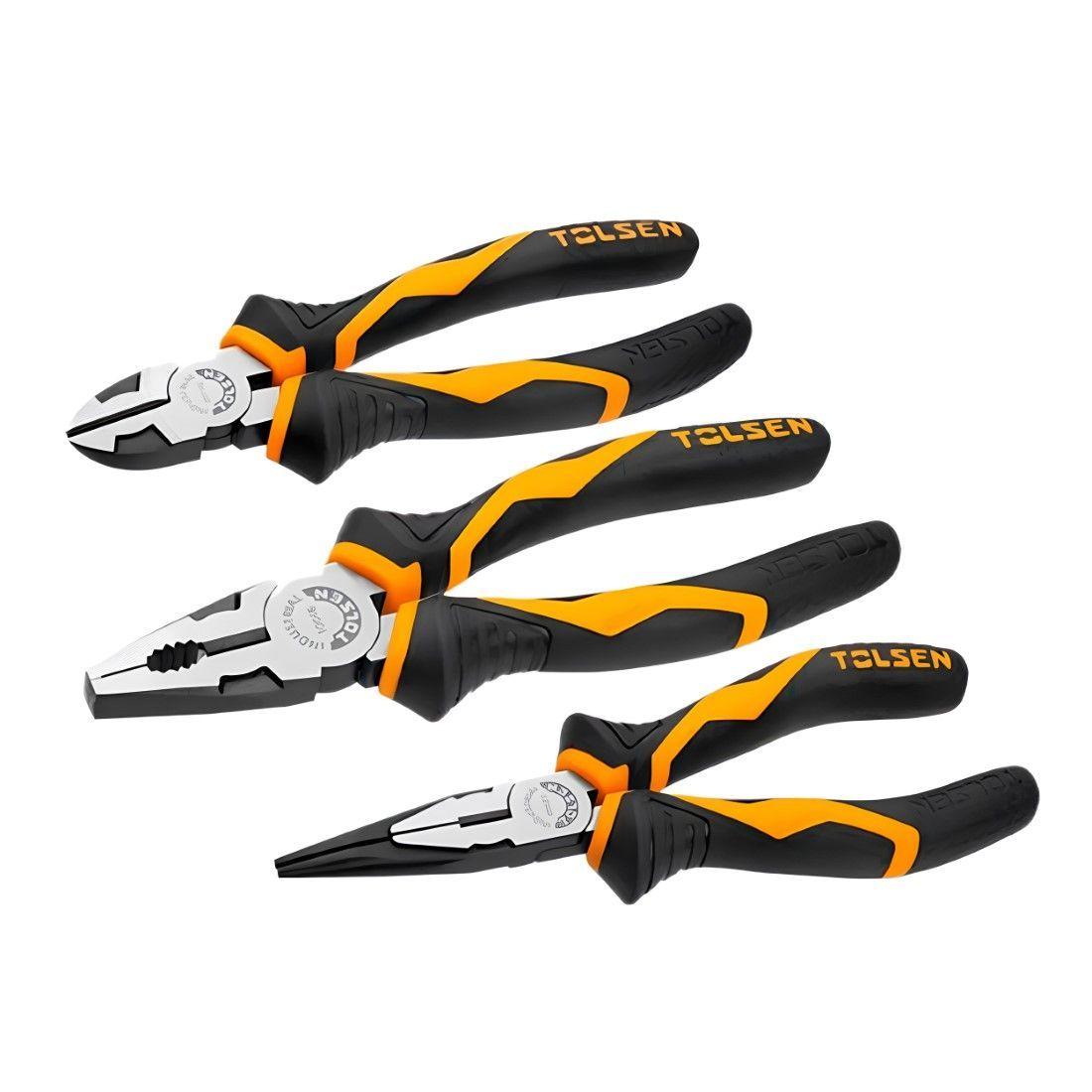 Juego de Alicates Industrial 3 piezas Tolsen-0