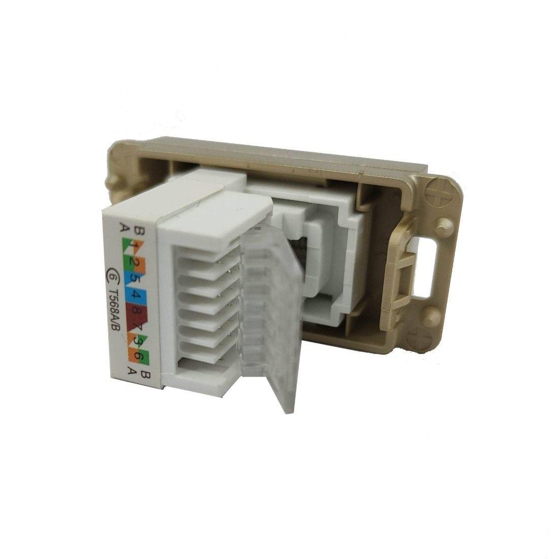 Módulo Computación RJ-45 1 Posición Dorado ART DNA-1