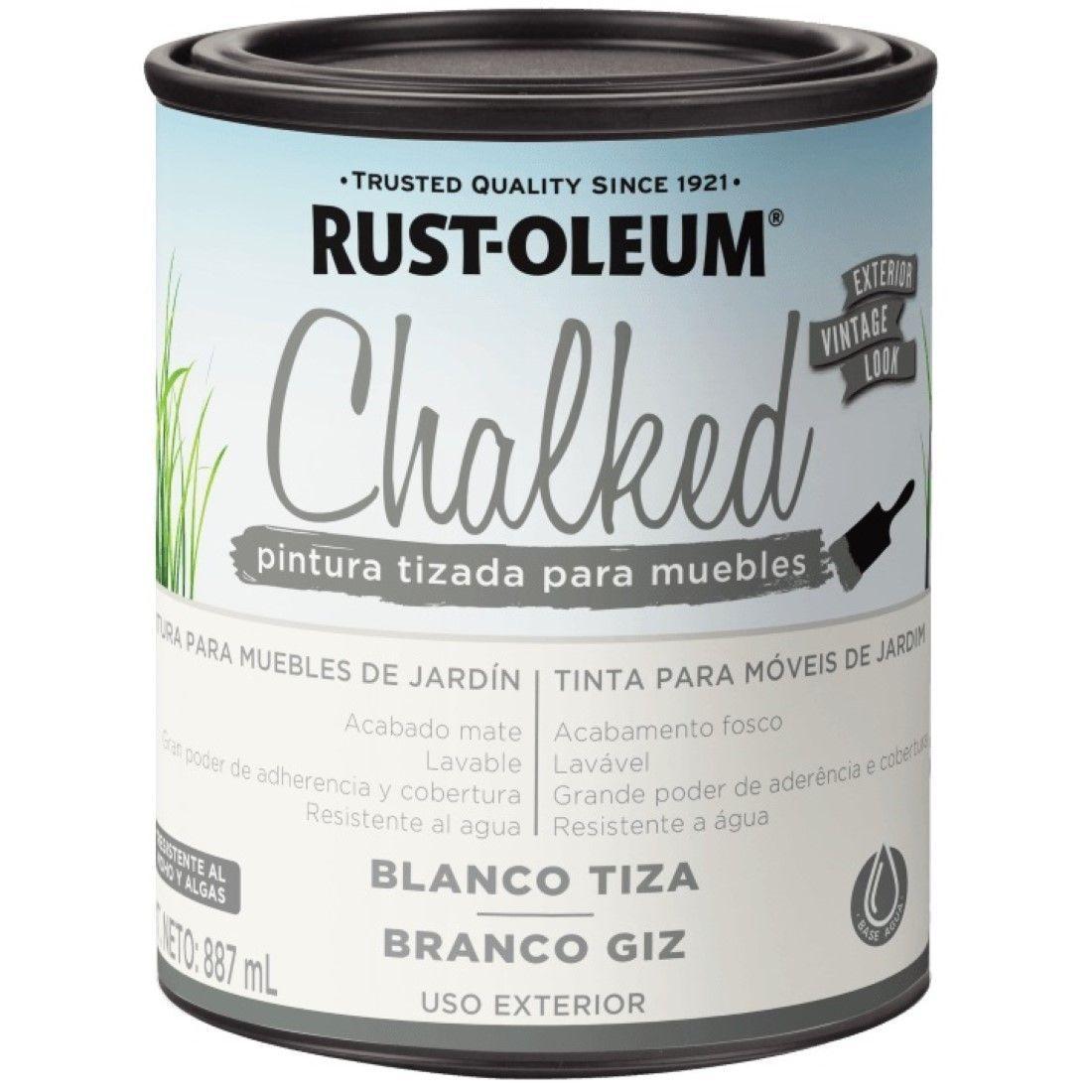 Pintura Chalked Tizada Exterior Blanco Tiza Rust Oleum-0