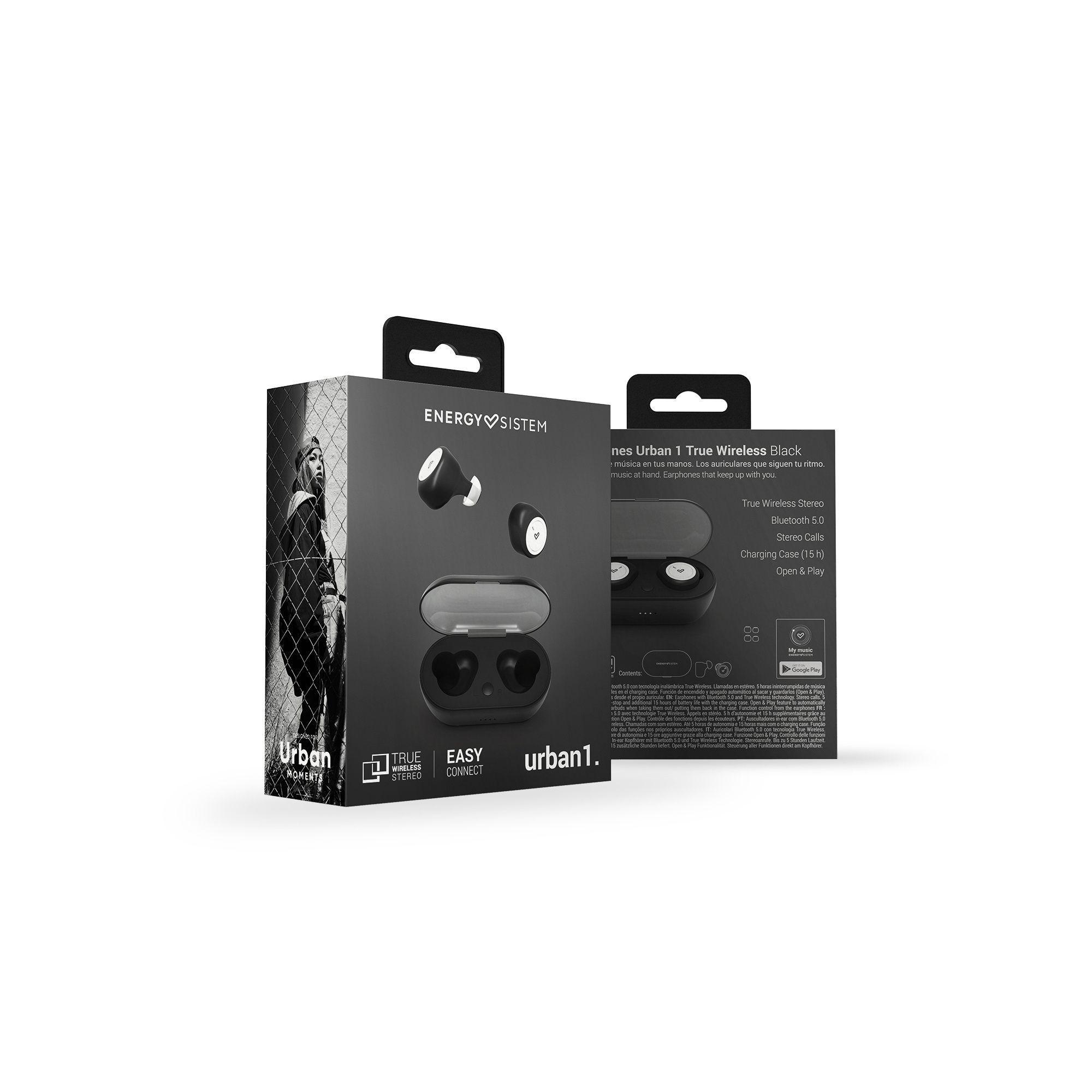 Audifonos inalámbricos bluetooth Urban 1 Black Energy Sistem-4