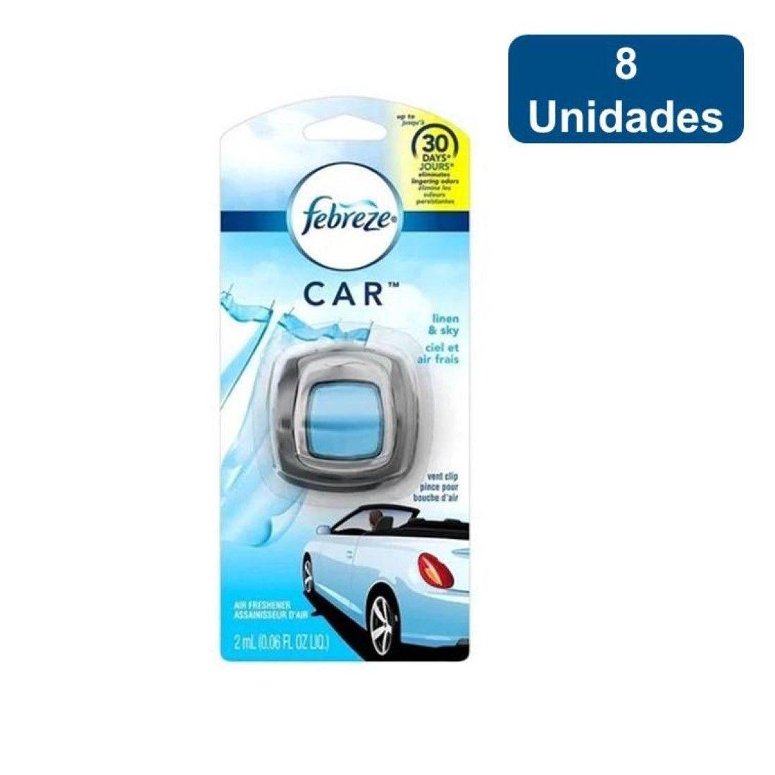 Aromatizante Automovil Clip Aroma Linen & Sky X 8 Febreze-0