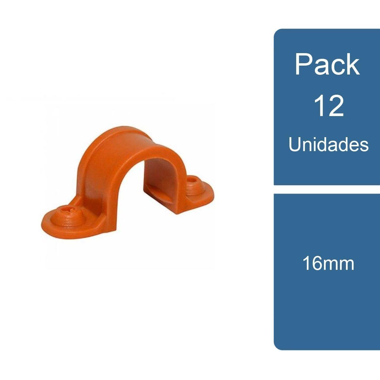 Pack 12 Abrazadera PVC Conduit 16mm PVC-0