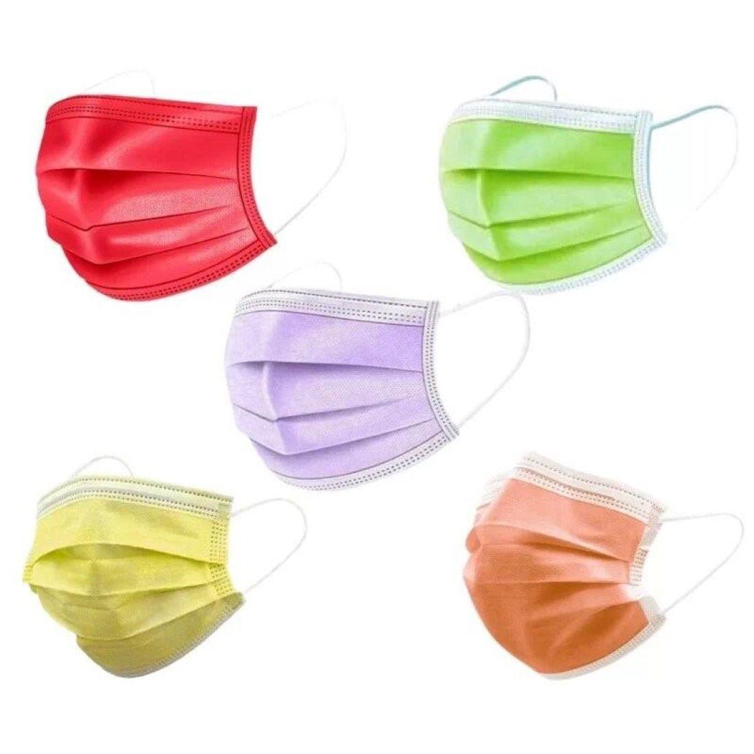 Mascarillas 3 Pliegues Desechables Niños Mix Colores 2 50un-0