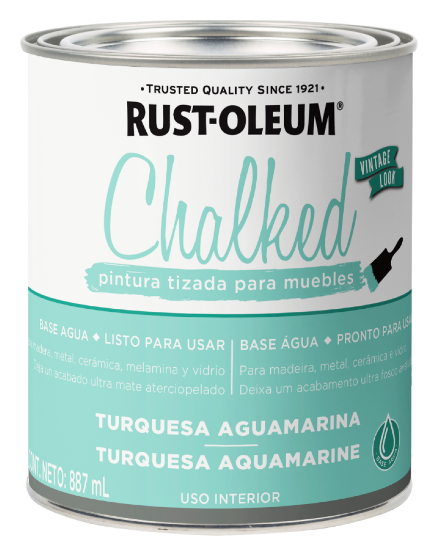 Pintura Chalked Tizada 877ml Turquesa Aguamarina Rust Oleum-0