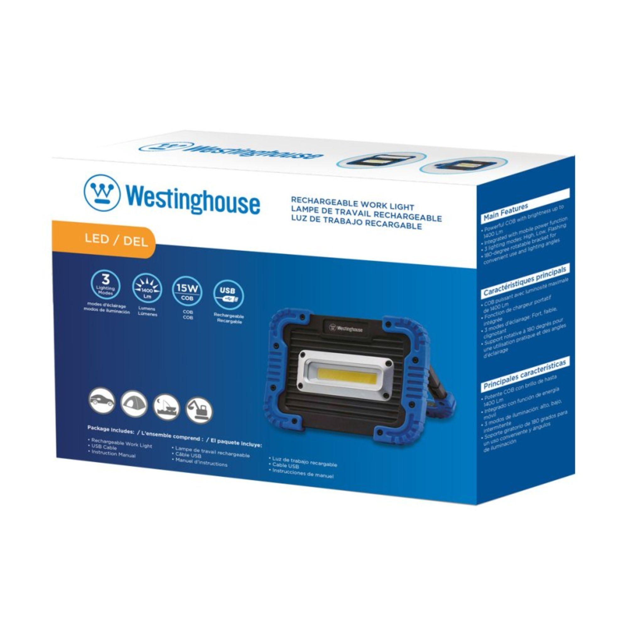Lámpara de Trabajo Led Recargable función Powerbank 15W / 1400lm - Westinghouse-1