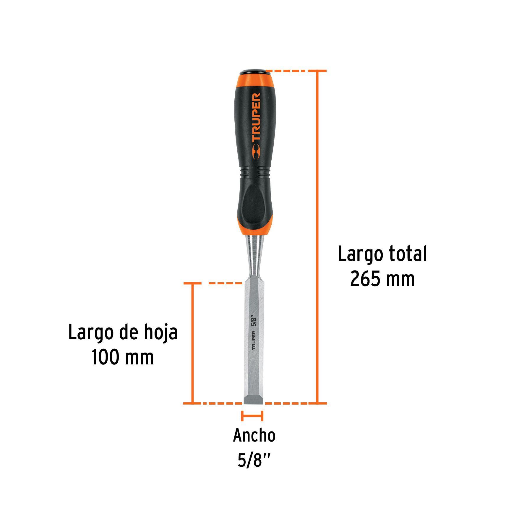 Formón mango confort grip 5/8" - Truper-2