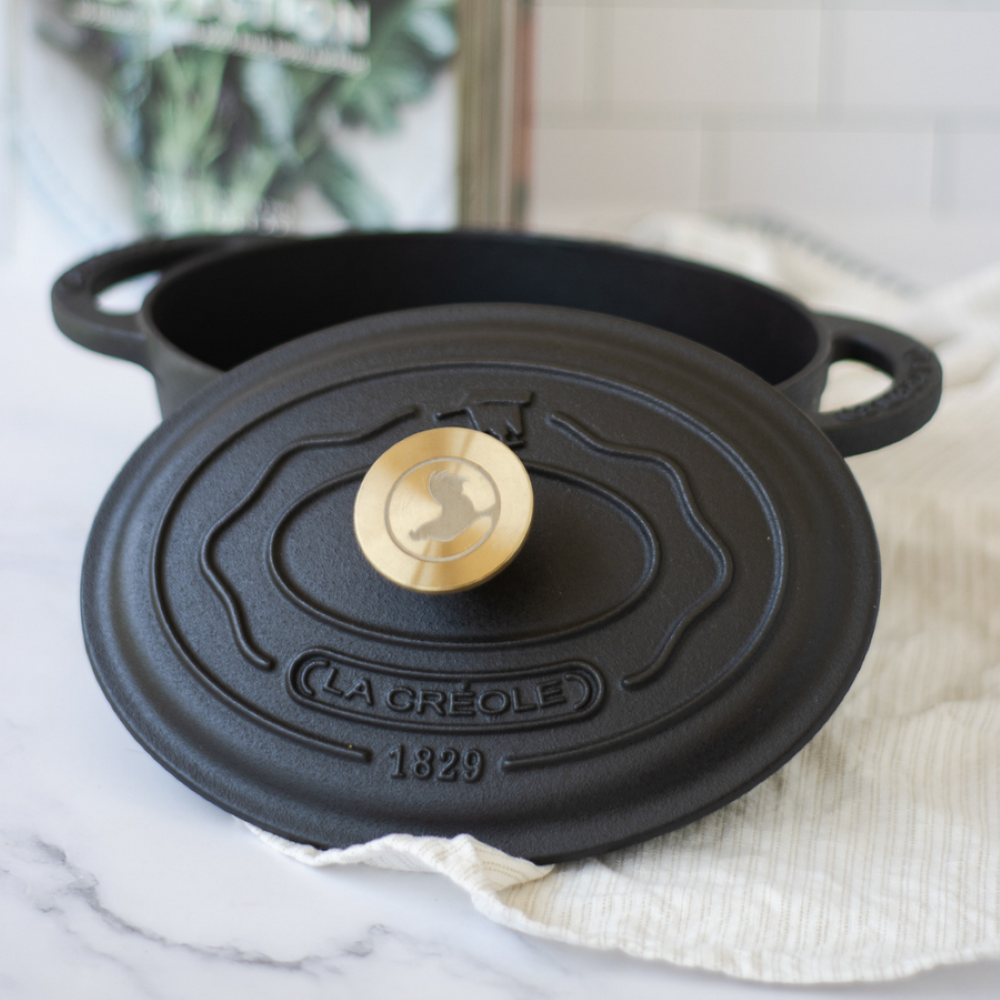Olla Cocotte Blackmatte 24cms La Creole-8