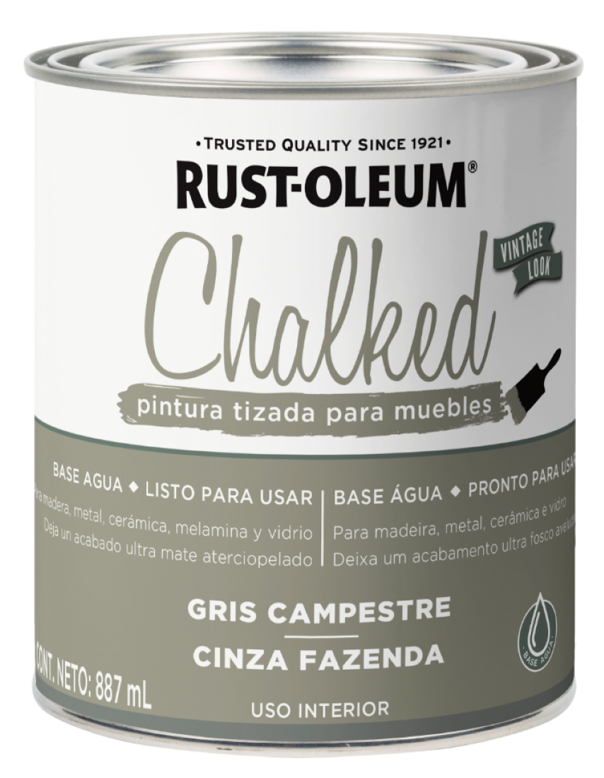 Pintura Chalked Tizada 877ml Gris Campestre Rust Oleum-0