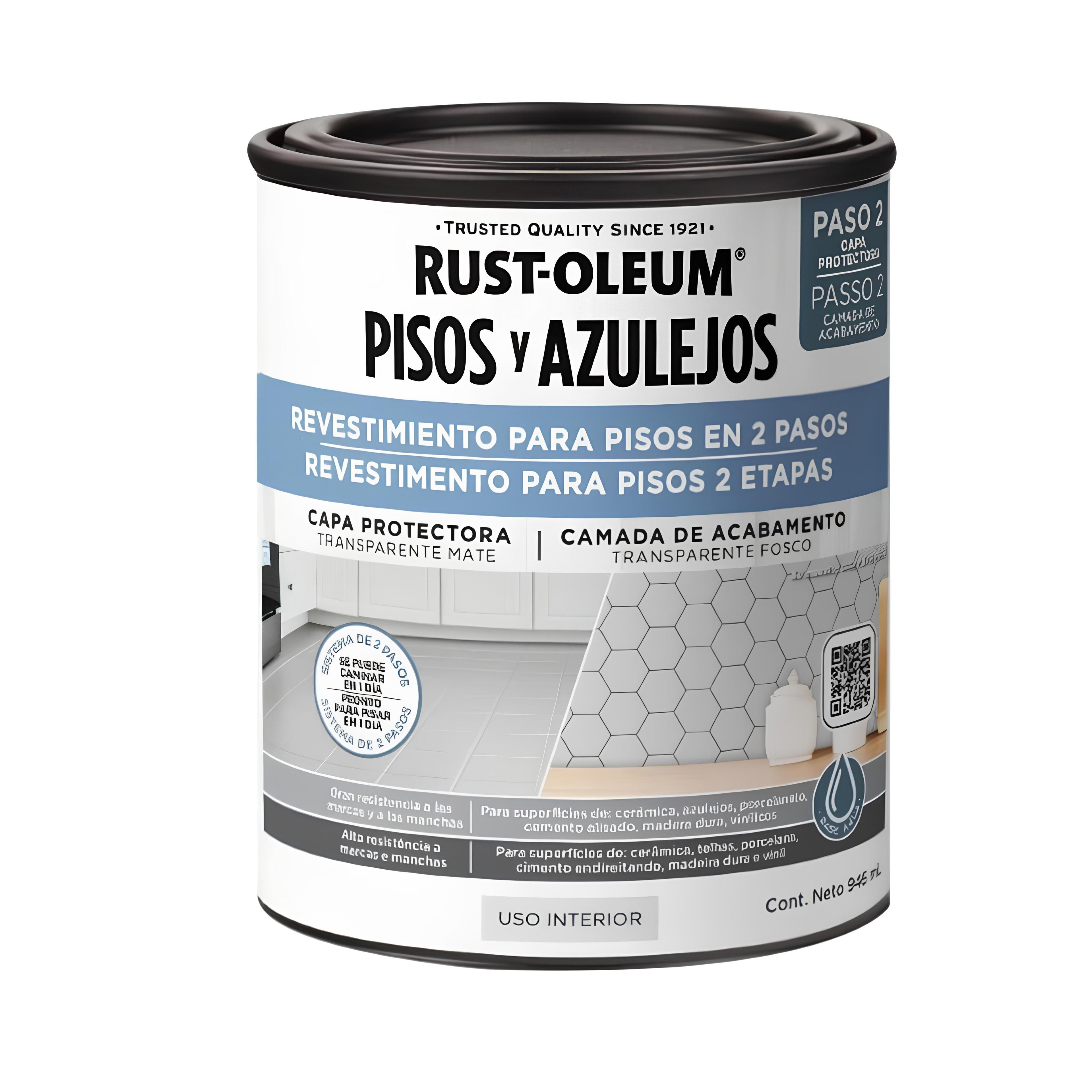 Revestimiento para pisos, cerámicas y porcelanatos Paso 2 946ml Protector Transparente Mate - Rust Oleum-0