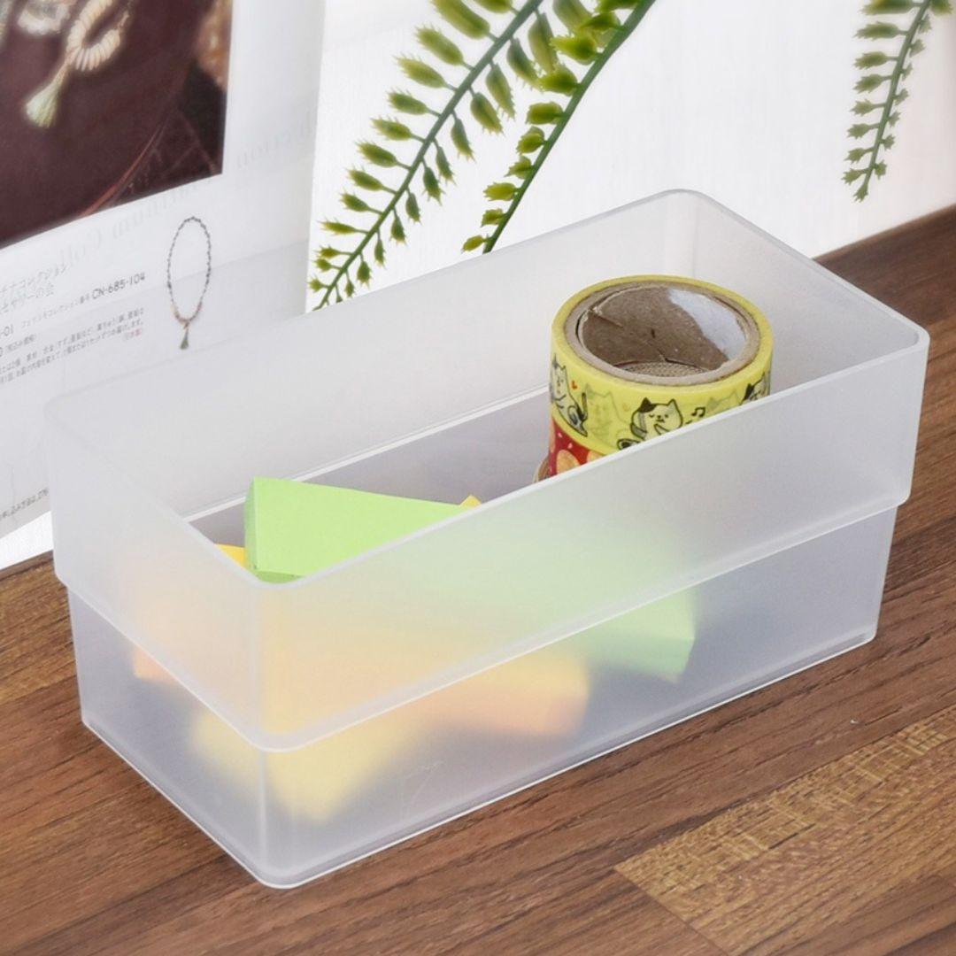 Caja organizadora translucida apilable Alta 70x140x62mm - Livinbox-3