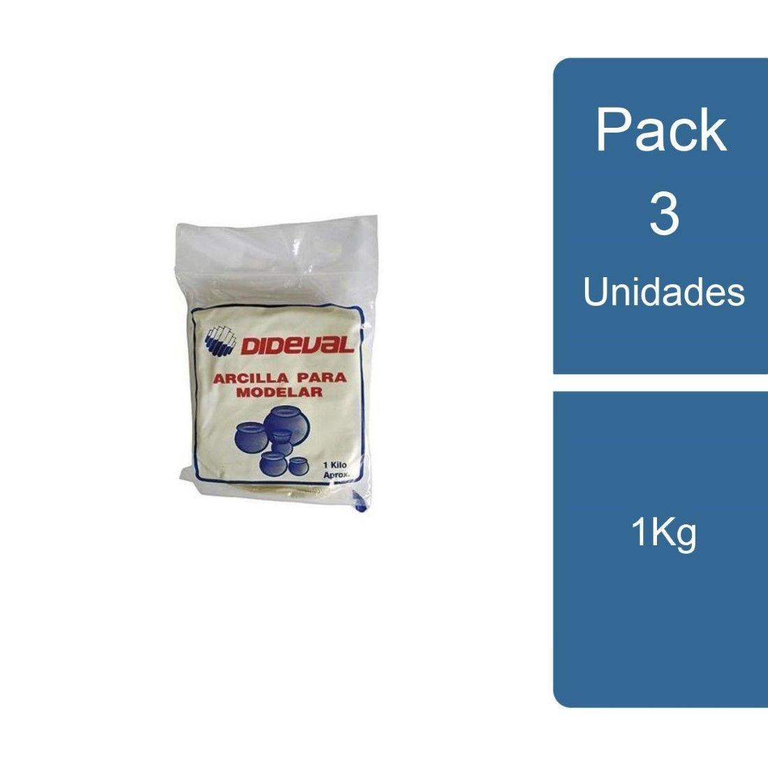 Pack 3 Arcilla 1Kg Dideval-0
