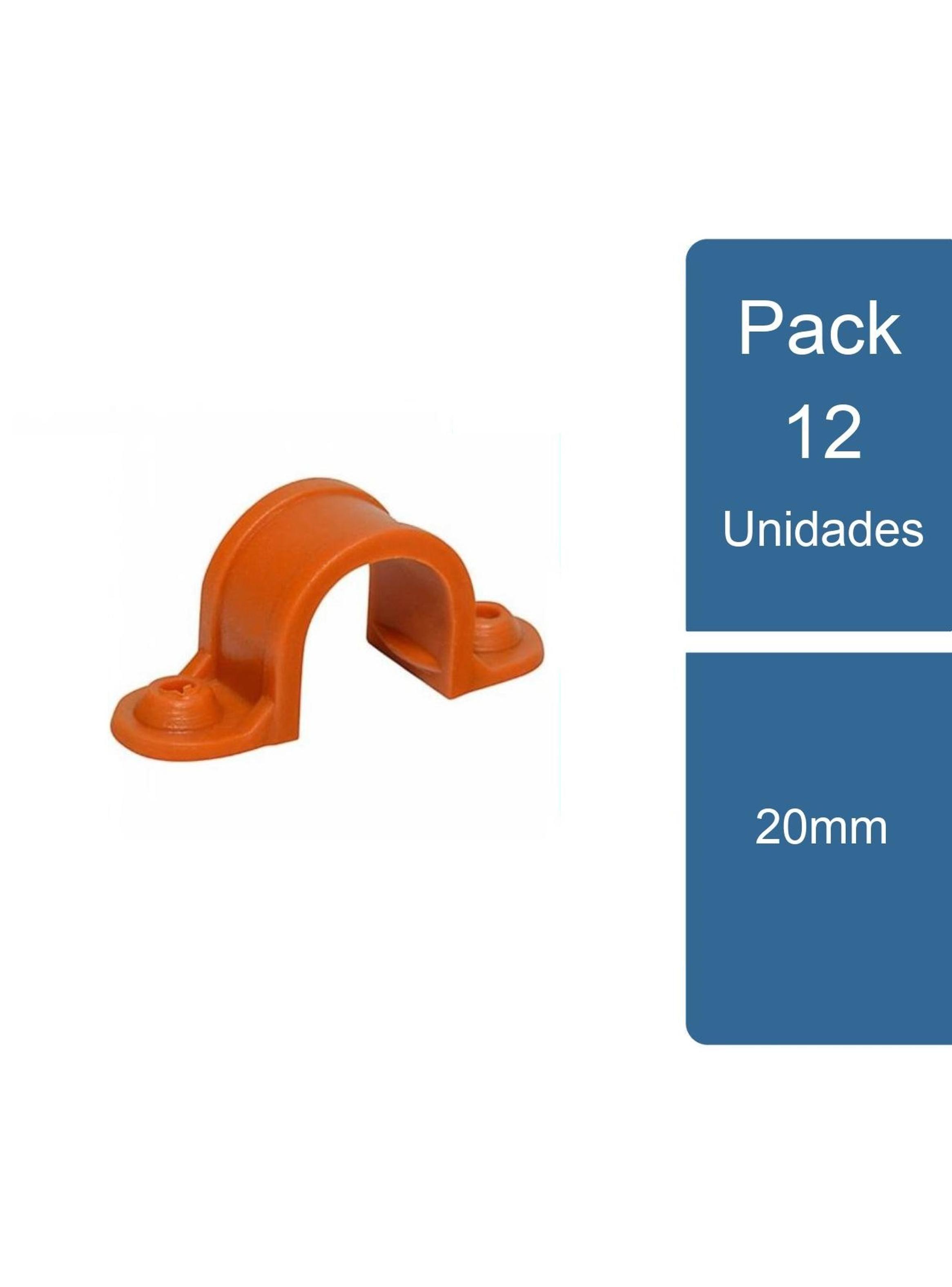 Pack 12 Abrazadera PVC Conduit 20mm PVC-0