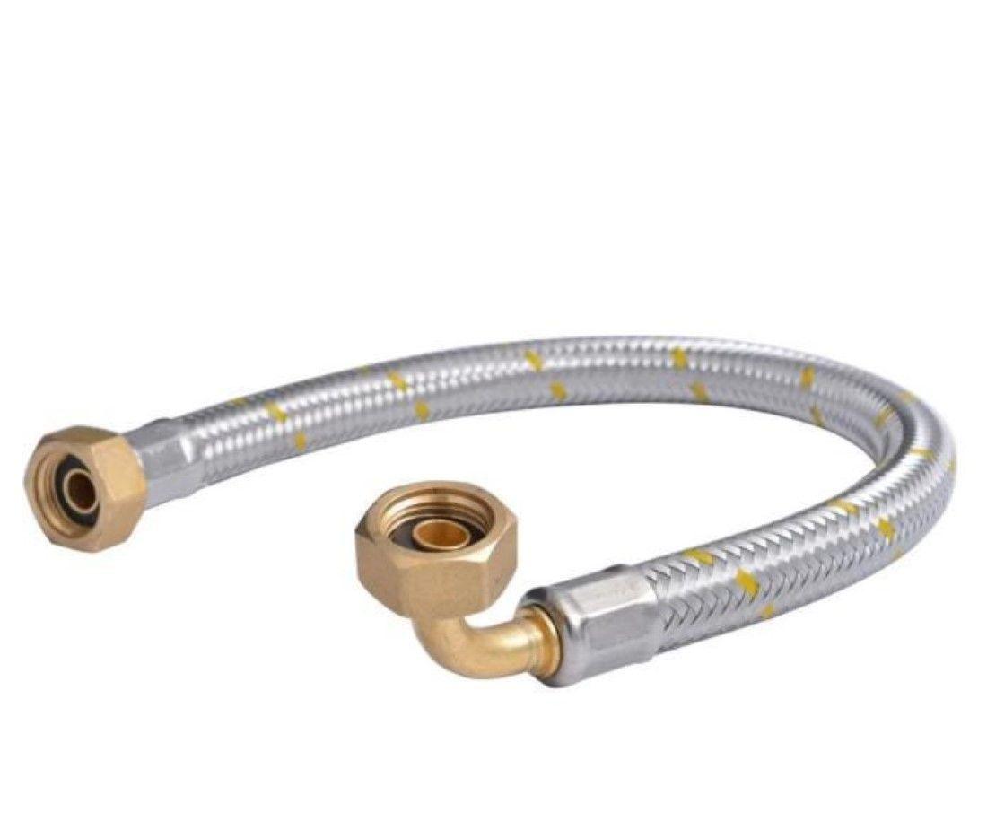Nibsa Flexible De Gas Hi-hi 1/2  50cms Conexión Curva-0