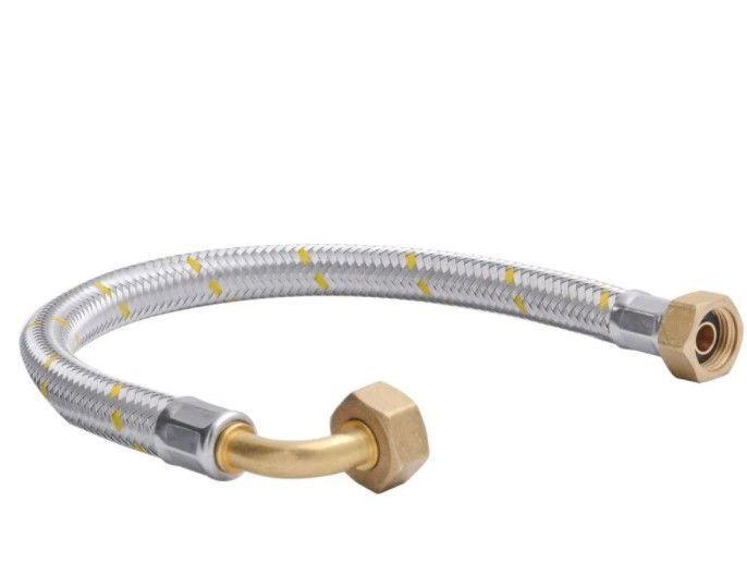 Nibsa Flexible De Gas Hi-hi 1/2  50cms Conexión Curva-1