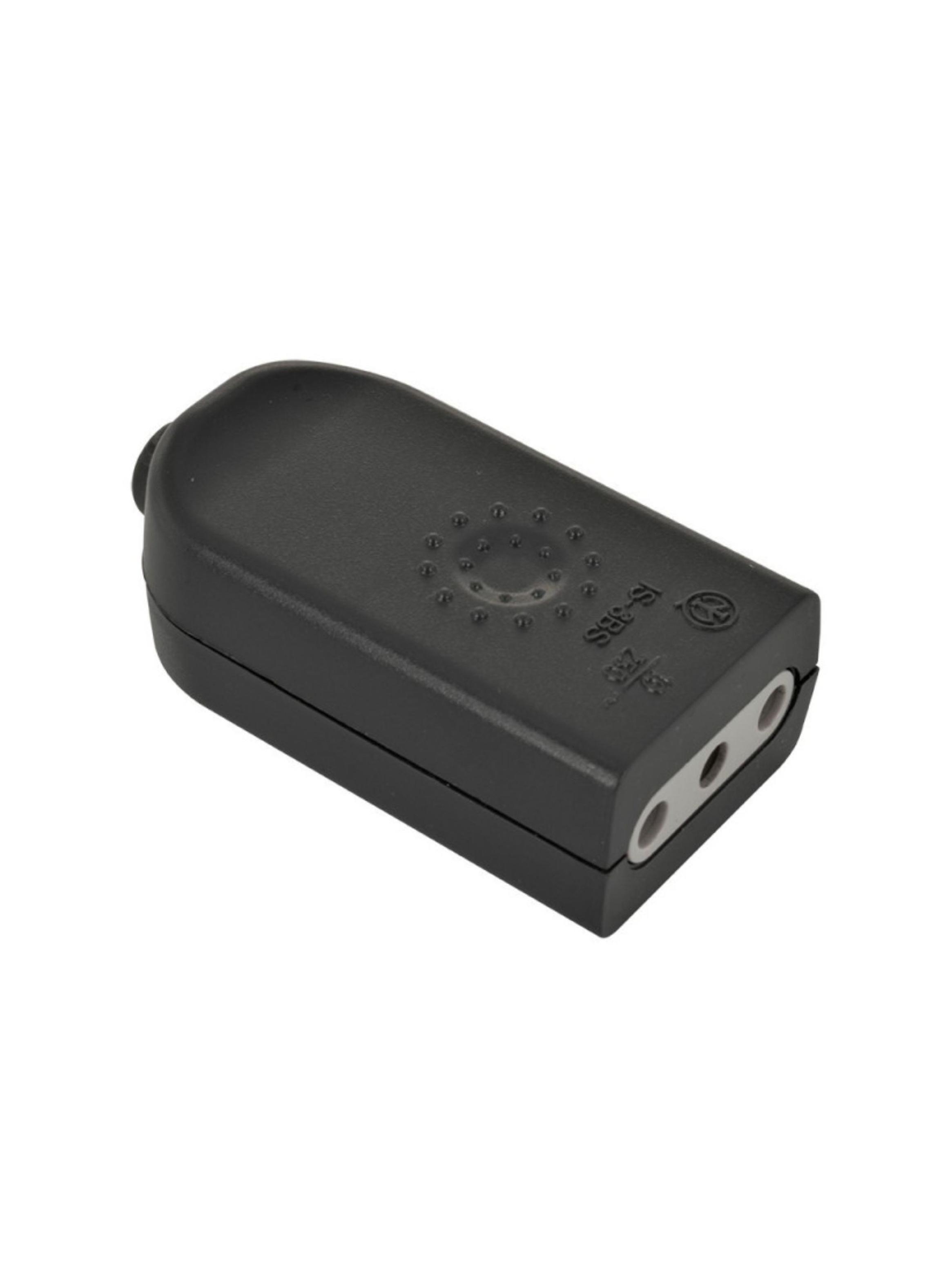 Enchufe Hembra volante 2P+T Negro 10A - Lexo-0