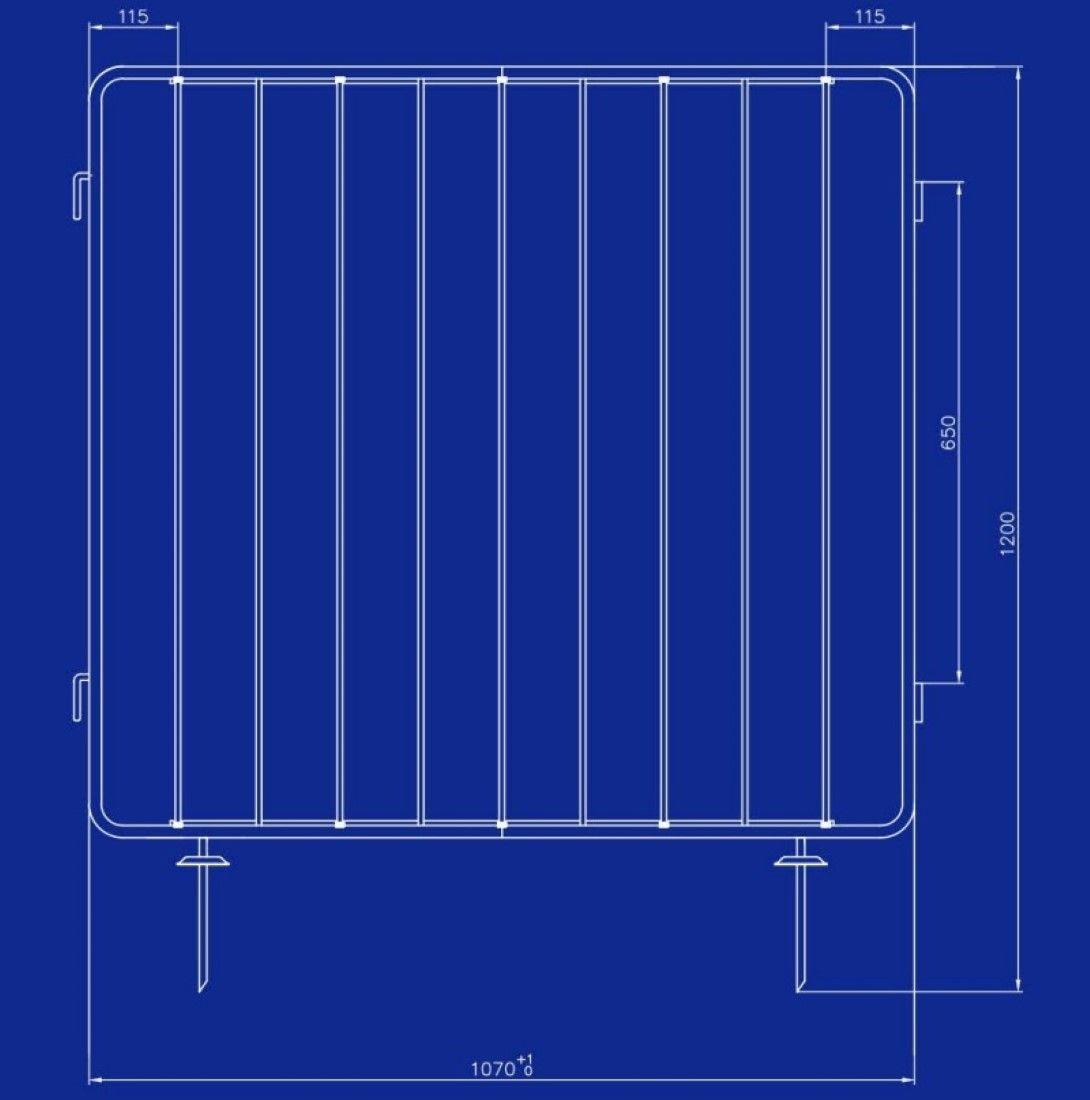 Reja para piscina Modulo Cuerpo 1mt Lioi-1