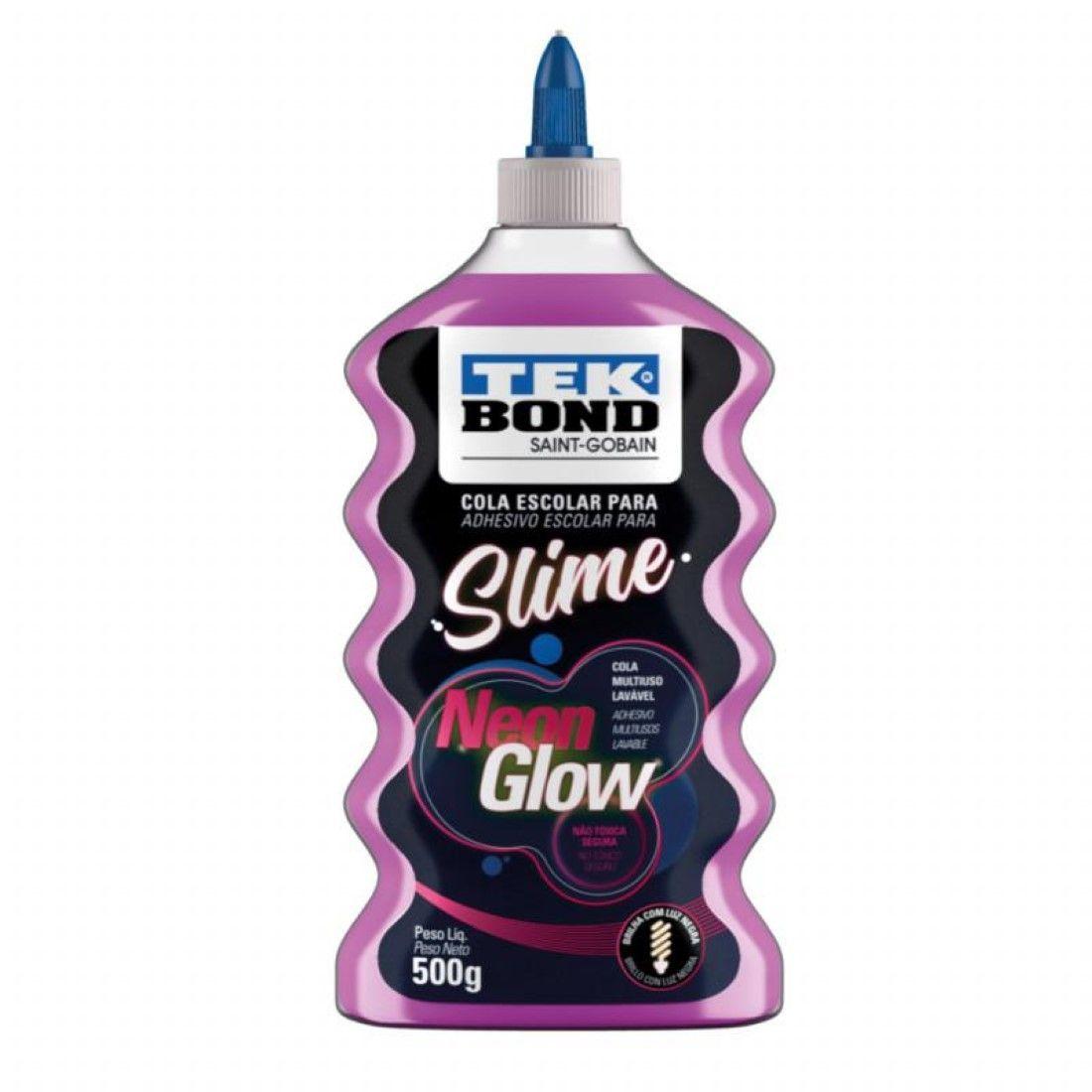 Slime Neón Rosado 500grs Tekbond-0