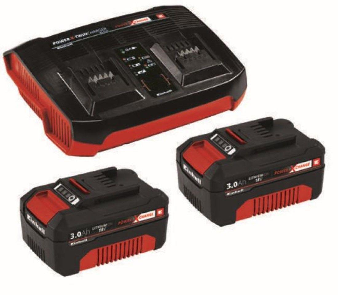 Einhell Kit Inicio Cargador + Batería Twin Charger 2*3,0ah-0