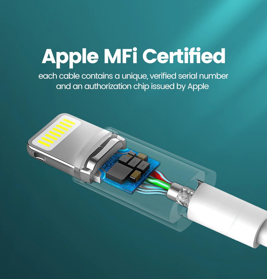 Cable Usb A Lighting (iPhone) Blanco 2mts Ugreen-3