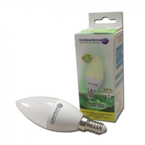 Pack 3 Ampolleta LED Vela E14  6W 2700K Luz Calida-1