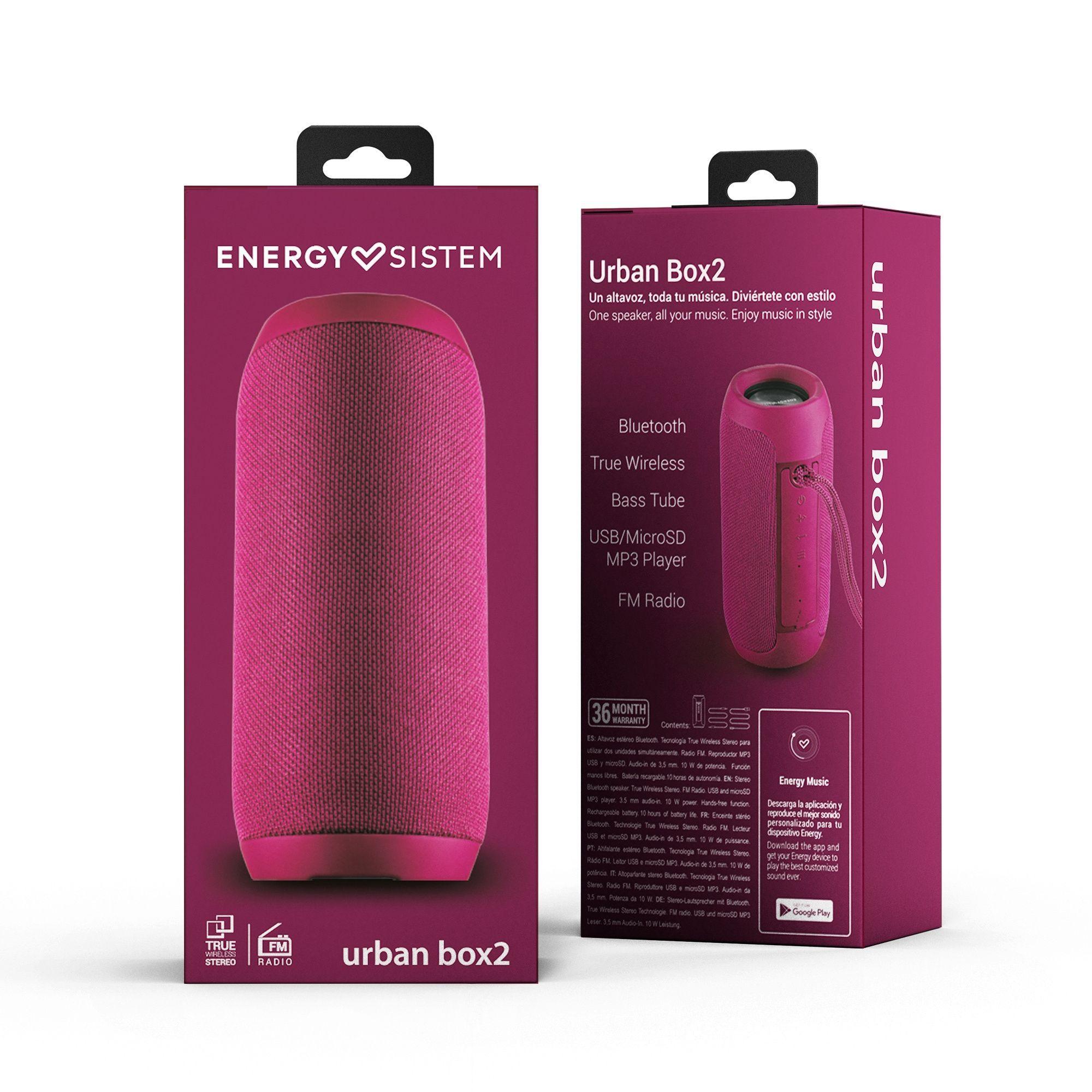 Parlante Inalámbrico Urban Box 2 Magenta Energy Sistem-4