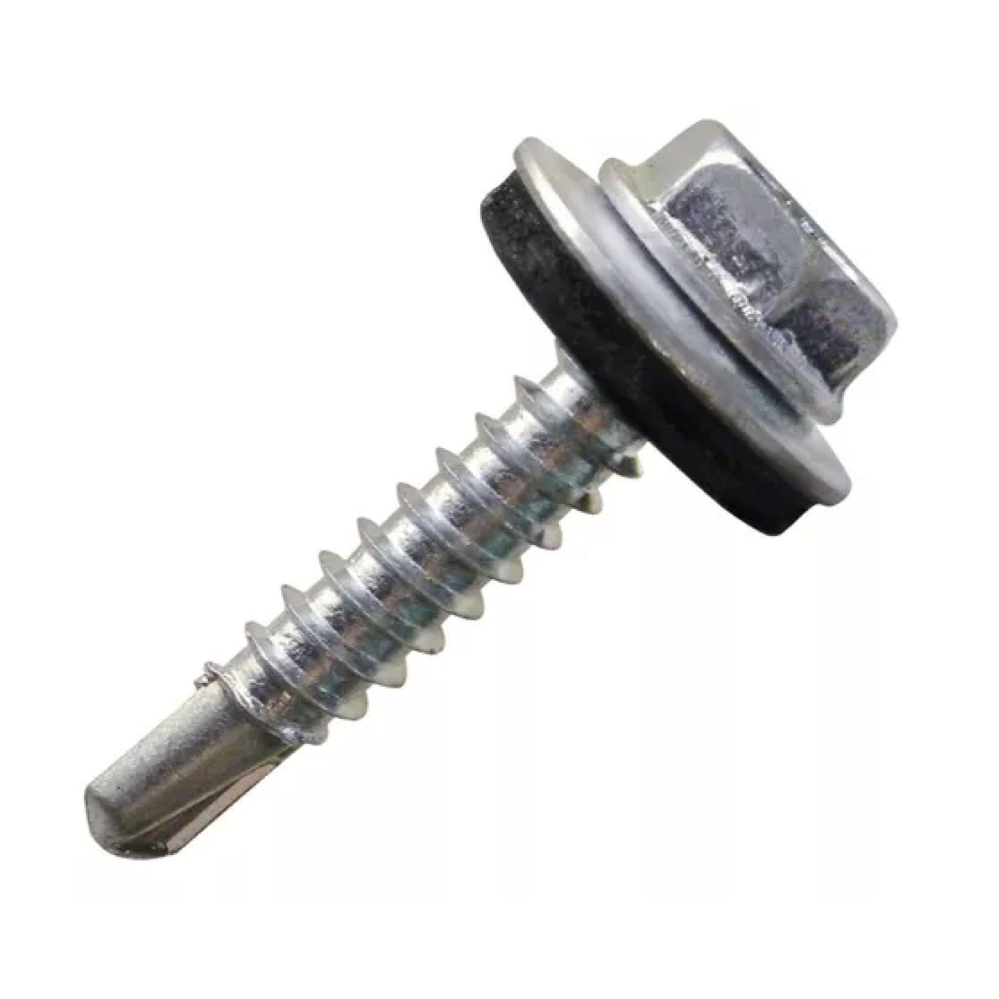 Tornillo Autoperforante Cabeza Hexagonal con Golilla #10 x 5/8" 100un - Anclajes-0