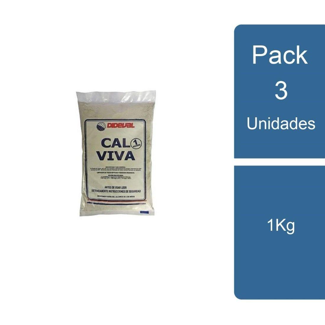 Pack 3 Cal Viva 1Kg Dideval-0
