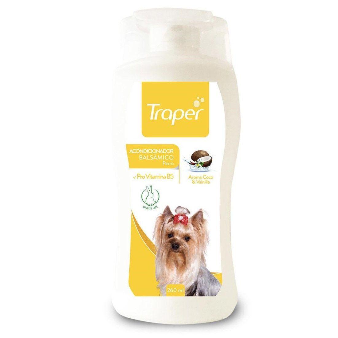 Acondicionador Balsámico Perros Coco Vainilla 260ml Traper-0