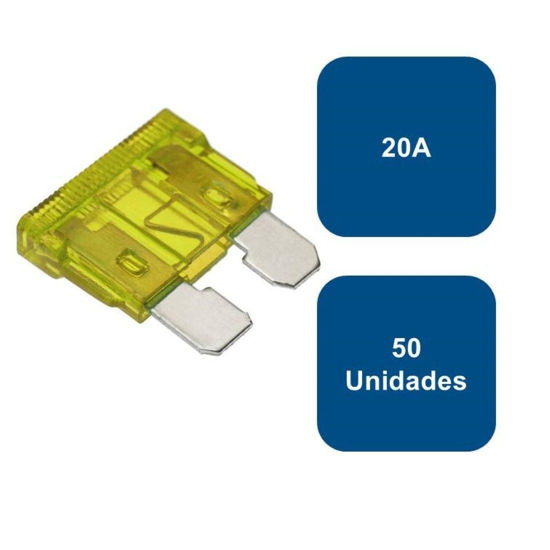 Fusible Tipo Enchufe 50un. 20a Amarillo Flosser-0