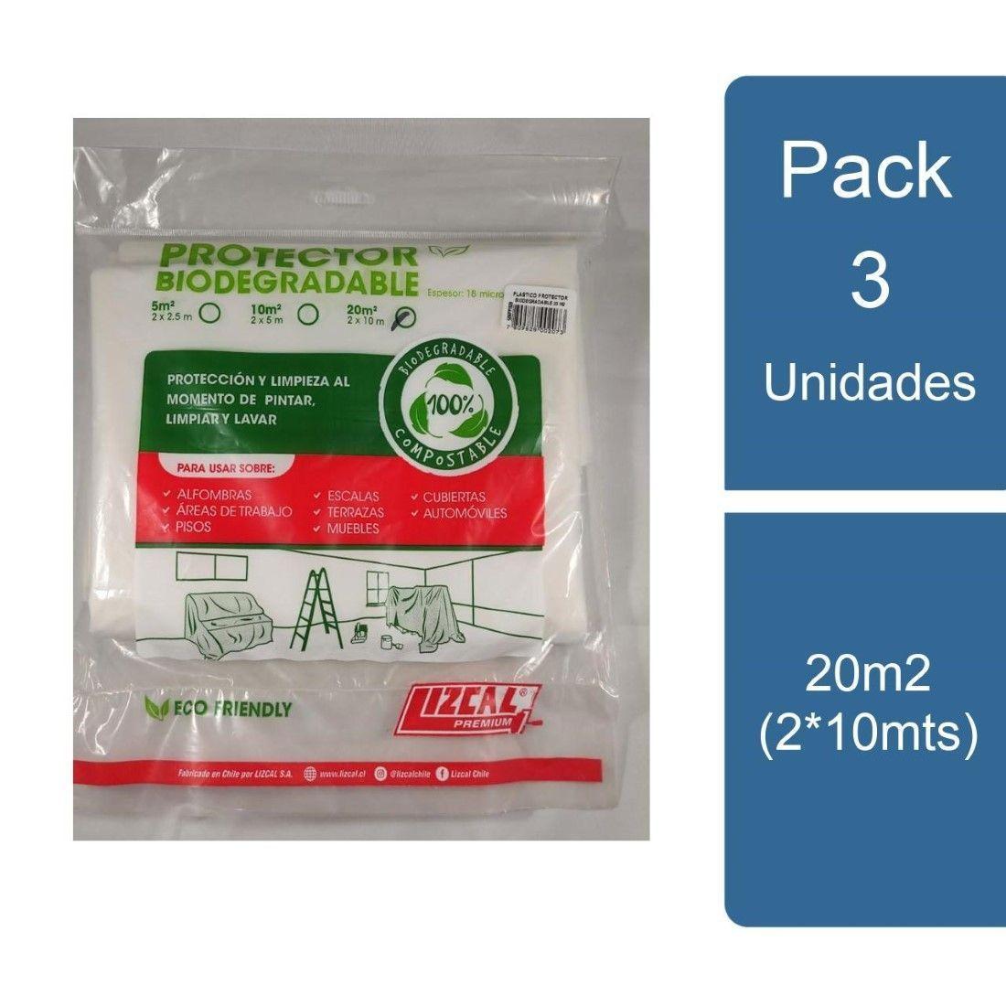 Pack 3 Protector Biodegradable Compostable 20m2 Lizcal-0