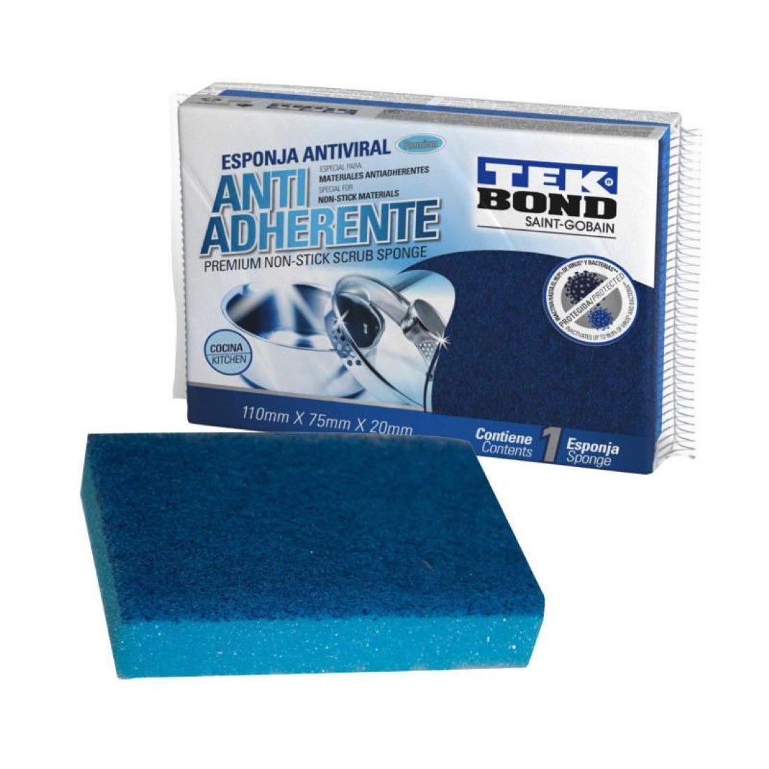Esponja De Limpieza Antiadherente Antiviral 1un. Tekbond-0
