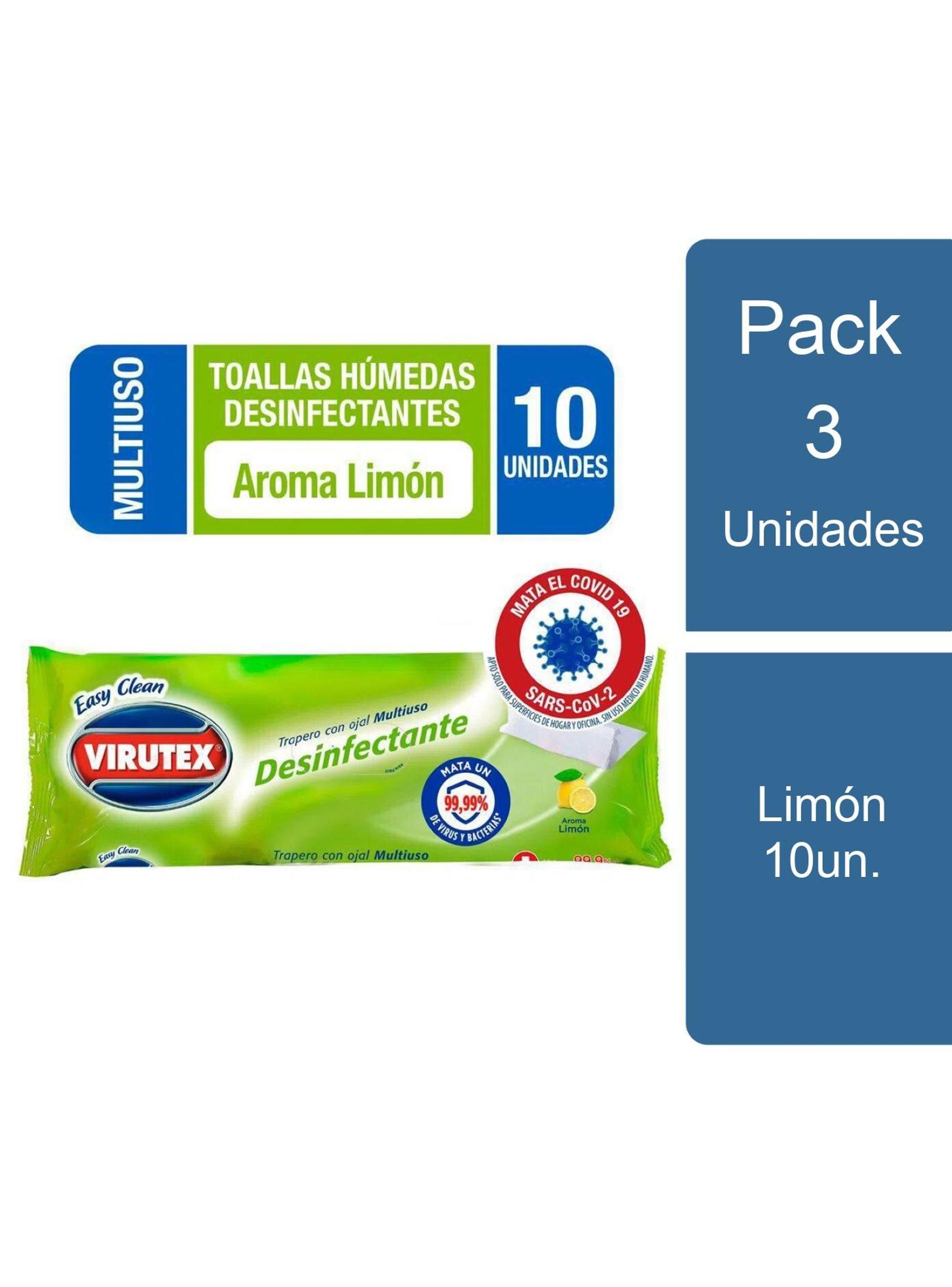 Pack 3x10 Trapero Húmedo Desechable Limón Virutex-0