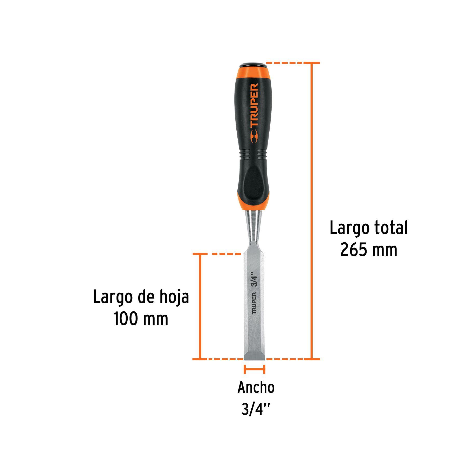 Formón mango confort grip 3/4" - Truper-2