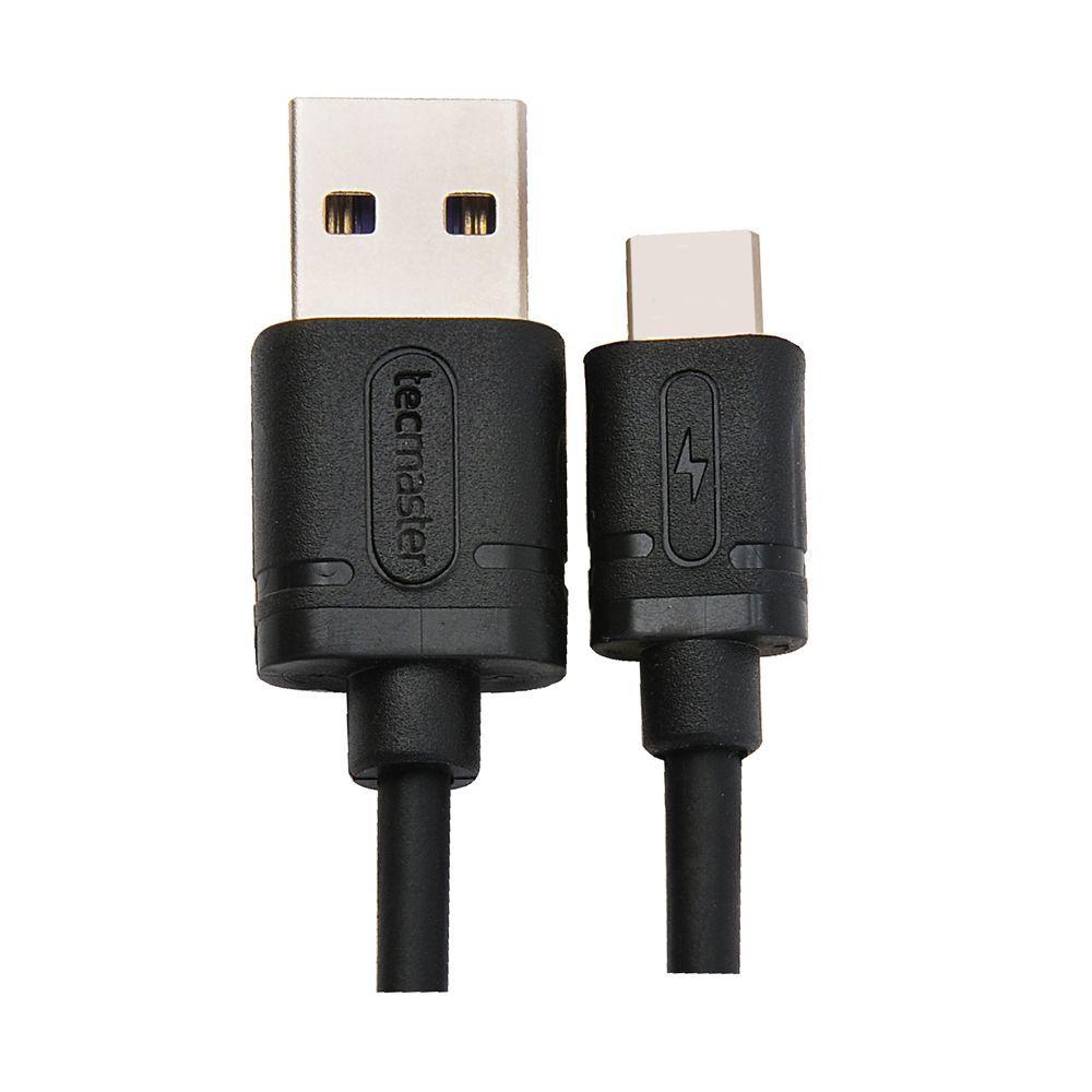 Cable USB A a USB C Negro 2.5mts Tecmaster-1