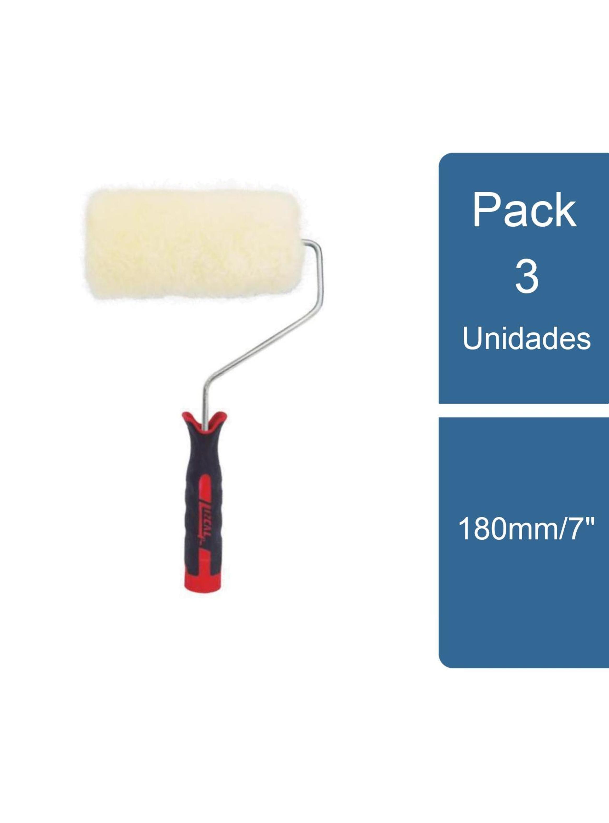 Pack 3 Rodillo Termofusionado Lana Cordero 180mm/7" Lizcal-0