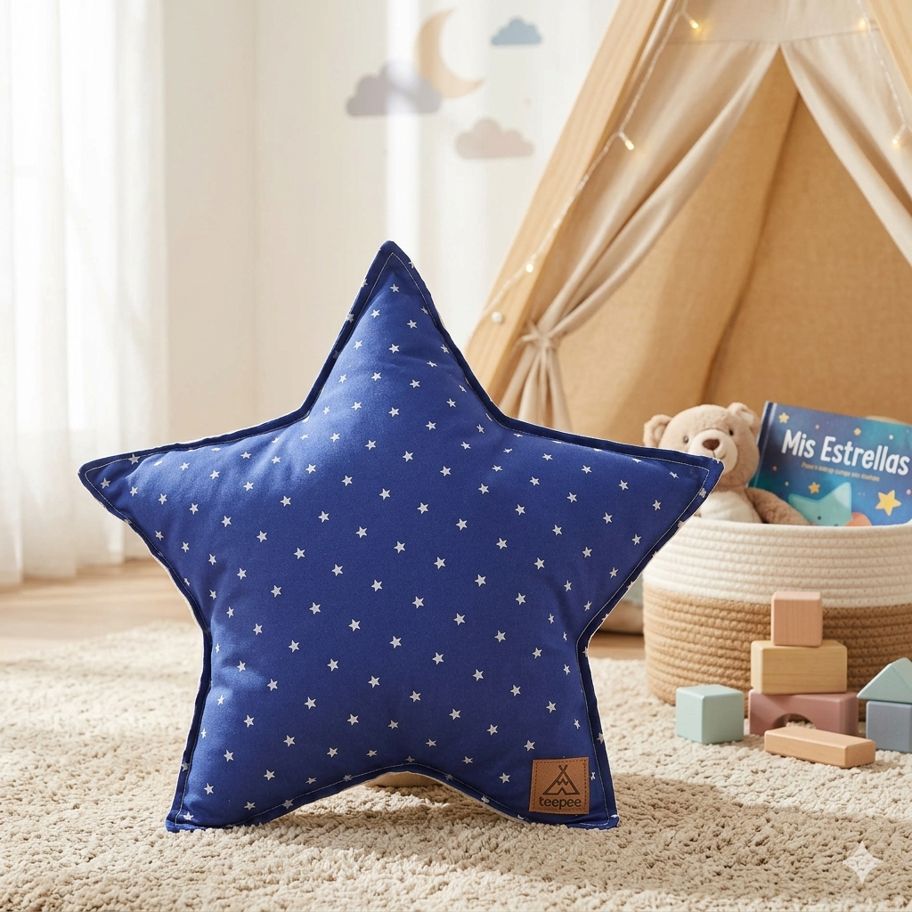 COJIN INFANTIL ESTRELLA MODELO AZUL ESTRELLAS-3