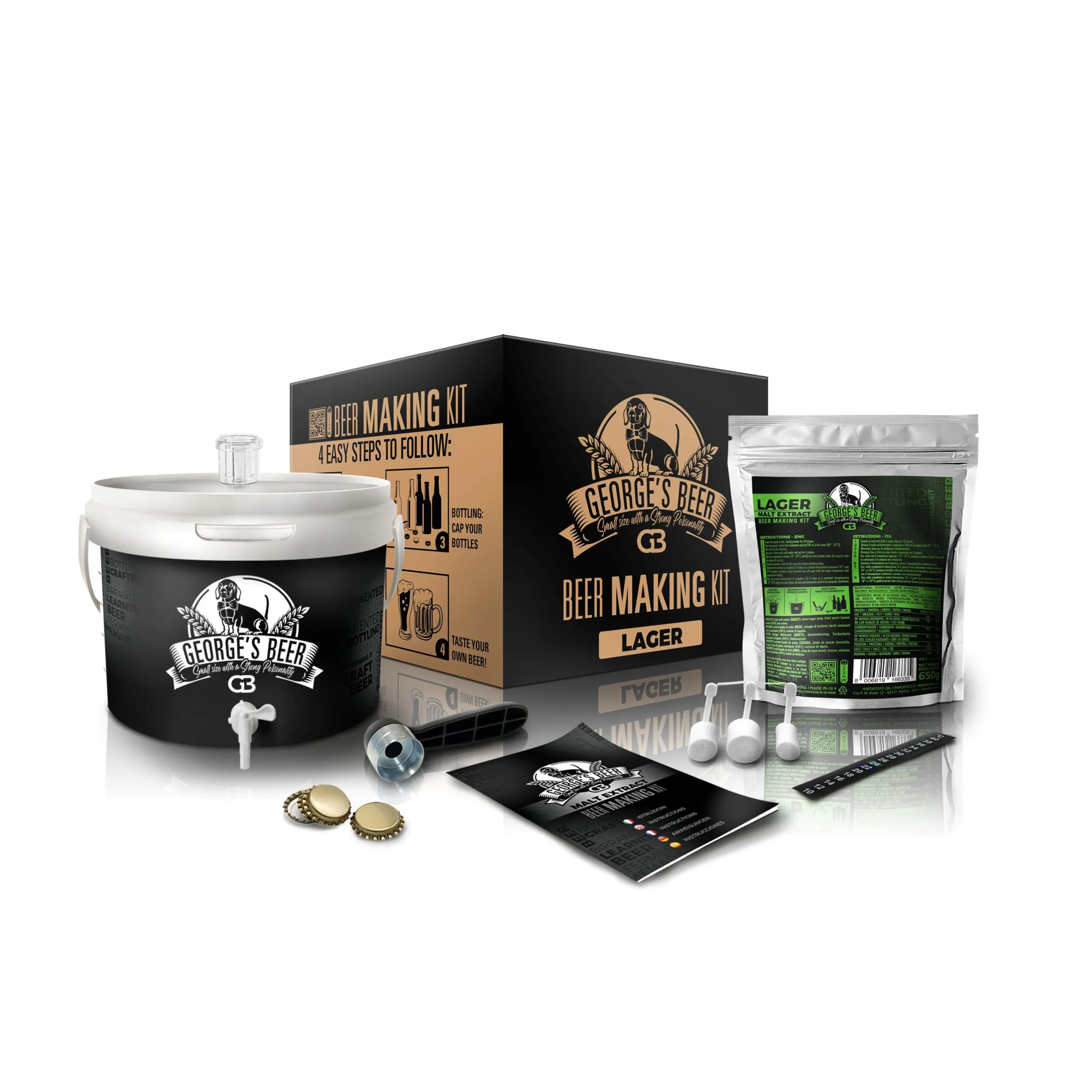 George s Beer Lager 5L Kit para hacer cerveza Lager en casa-0