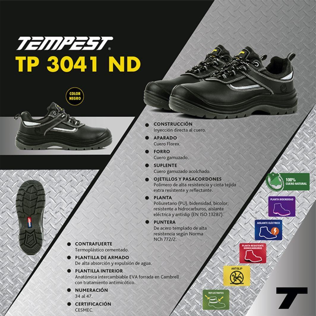 ZAPATO DE SEGURIDAD TIPO ZAPATO TEMPEST 3041 ND-4