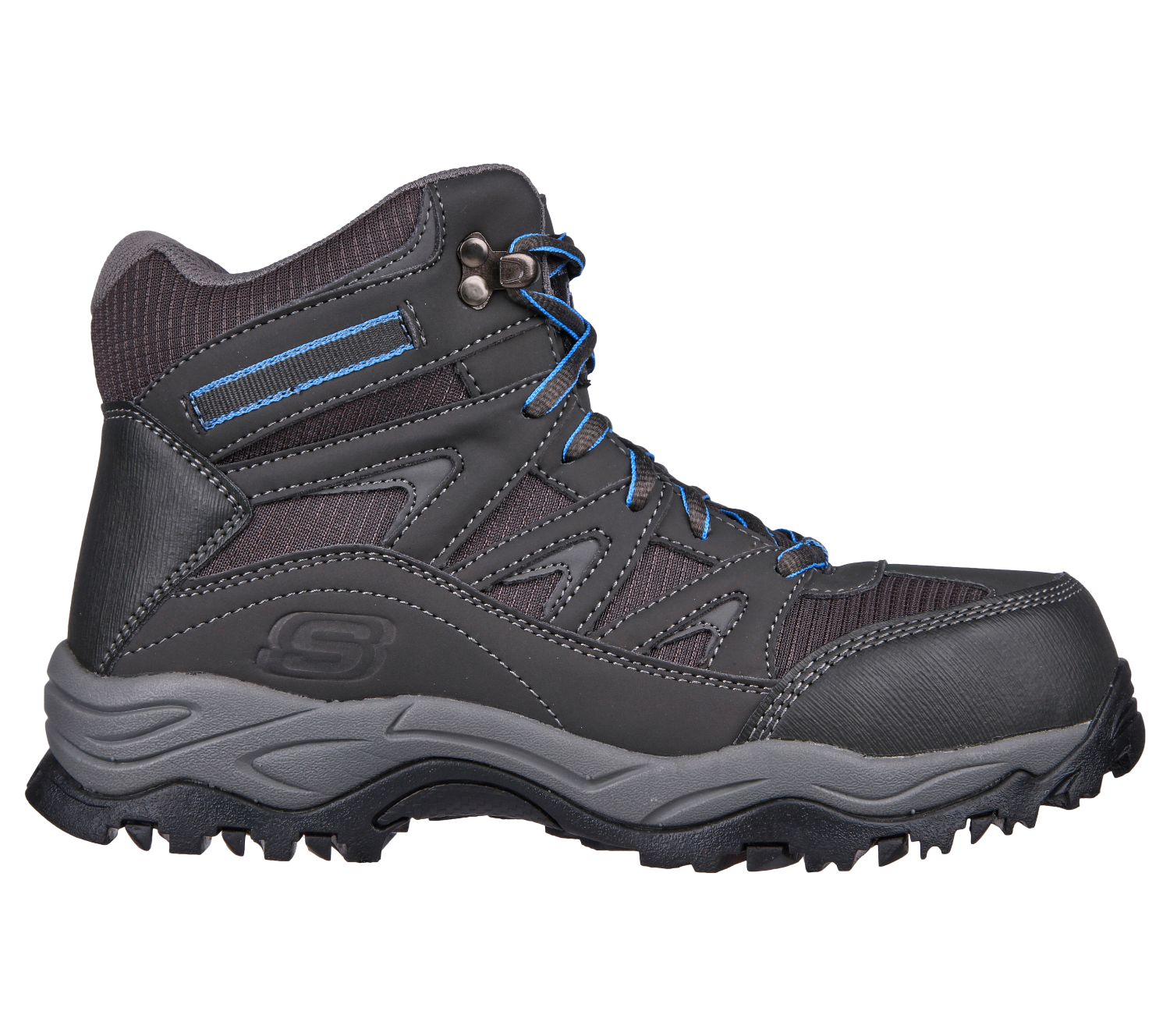 ZAPATO DE SEGURIDAD TIPO BOTIN SKECHERS POMERIA GRIS-1
