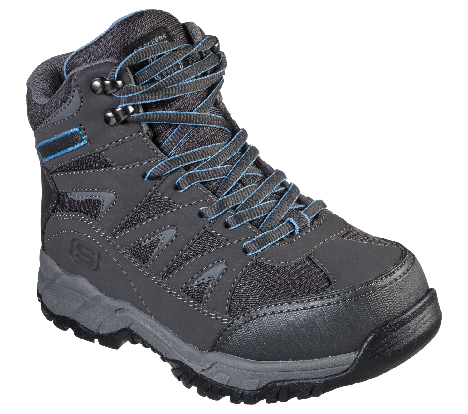 ZAPATO DE SEGURIDAD TIPO BOTIN SKECHERS POMERIA GRIS-0