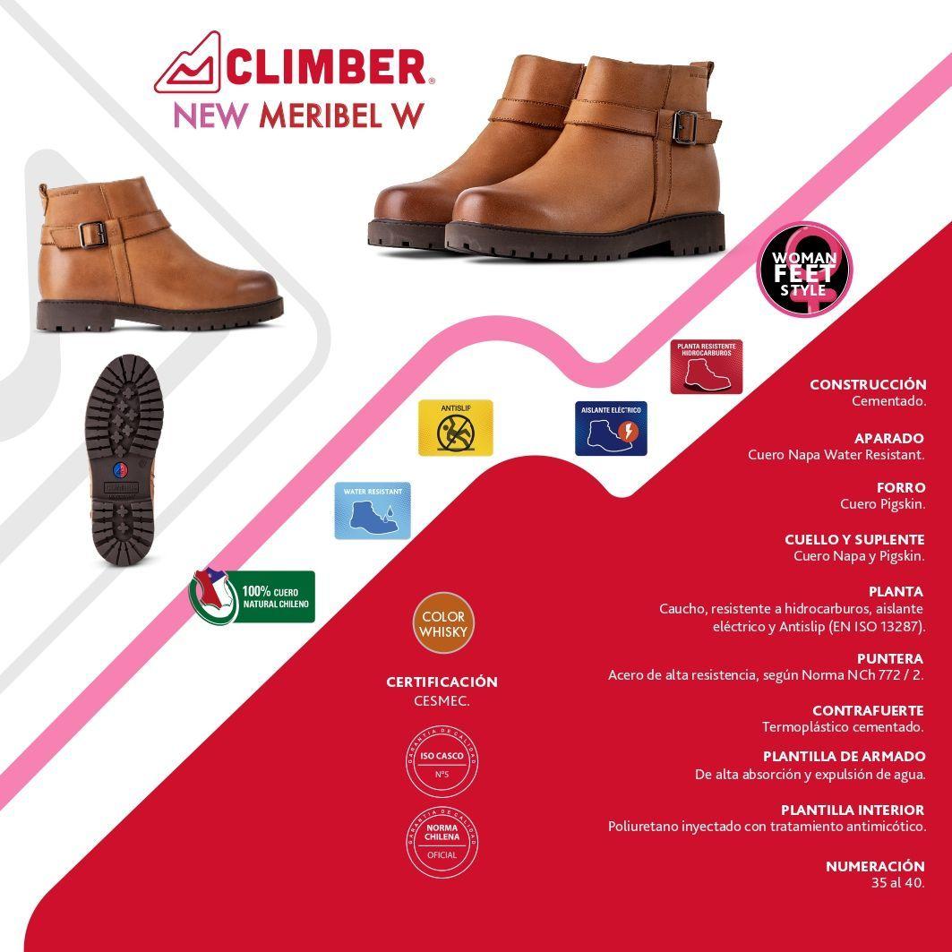 ZAPATO DE SEGURIDAD TIPO BOTIN CLIMBER NEW MERIBEL W-3