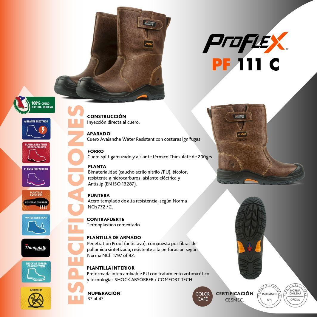 ZAPATO DE SEGURIDAD TIPO BOTA PROFLEX 111 CD-3