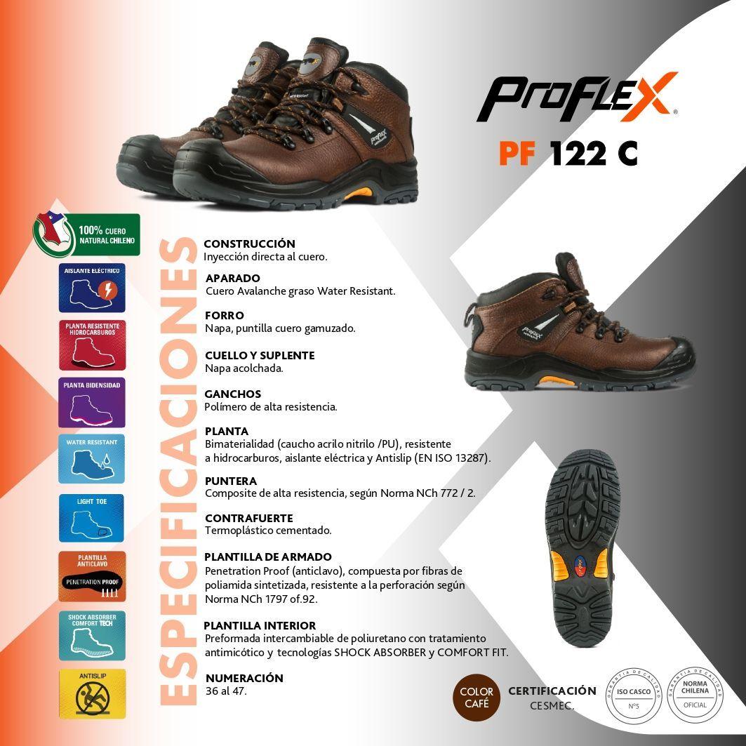 ZAPATO DE SEGURIDAD TIPO BOTIN PROFLEX 122 C-3