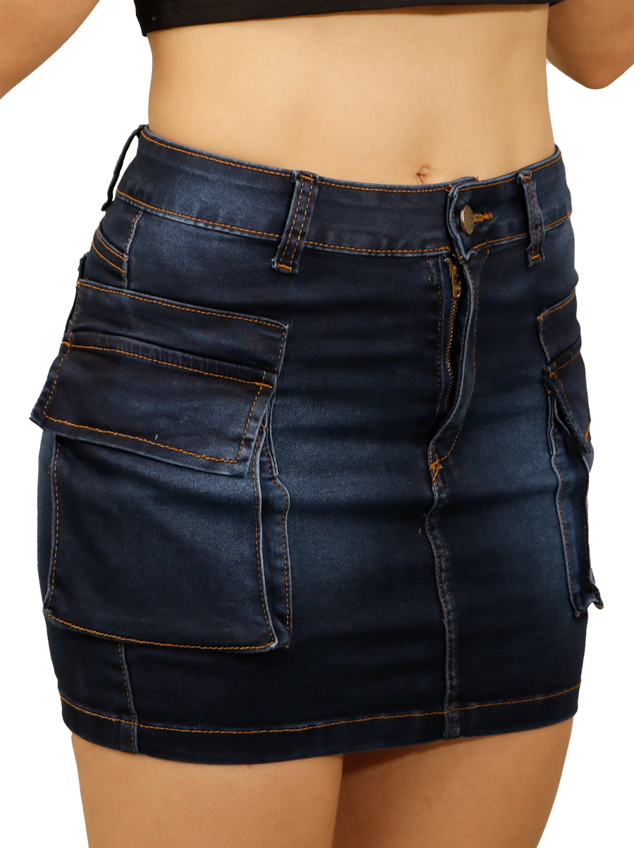 FALDA  AZUL MUJER FA3806A-2