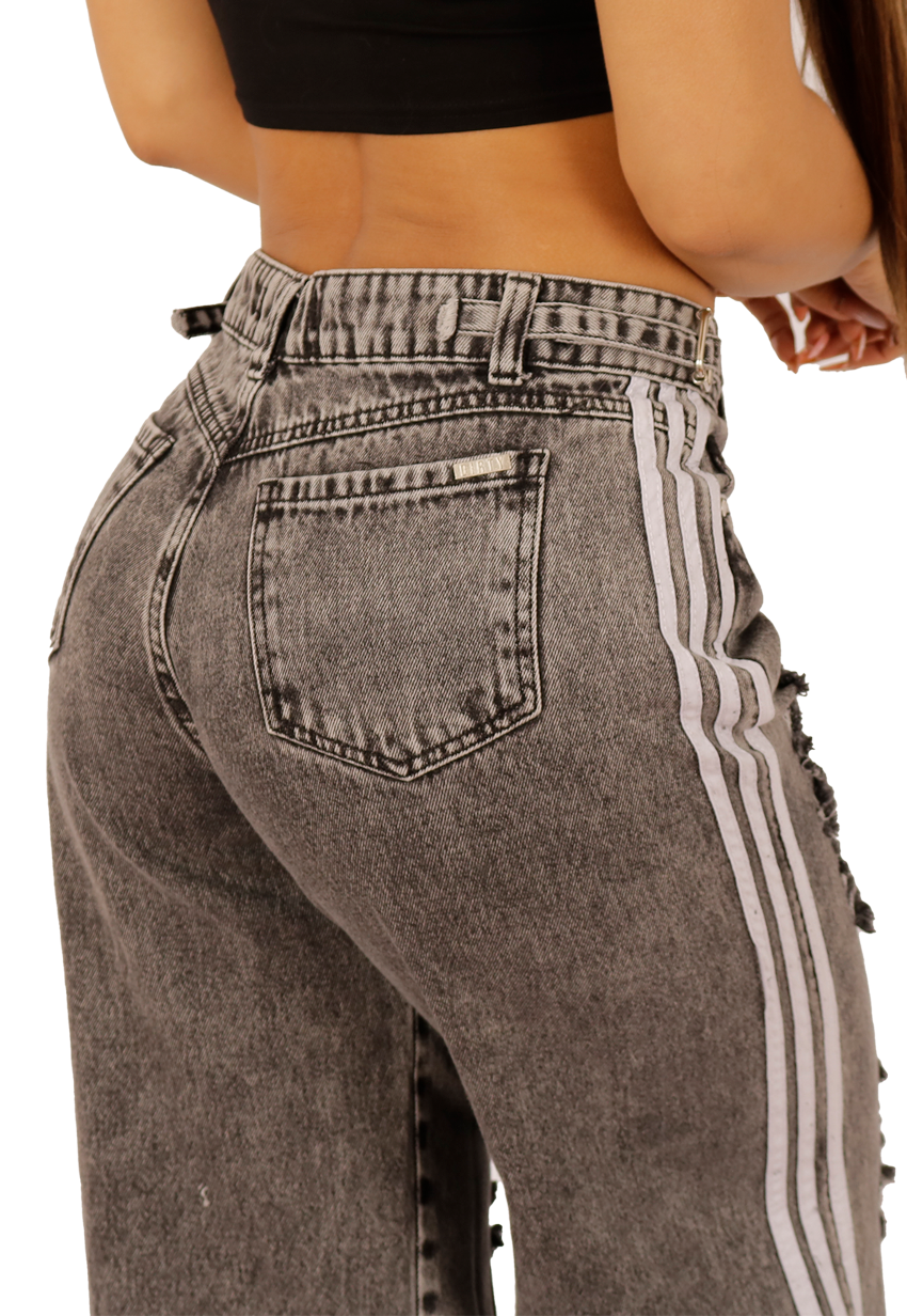 JEANS RECTO ANCHO GRIS MUJER JE3721N-3