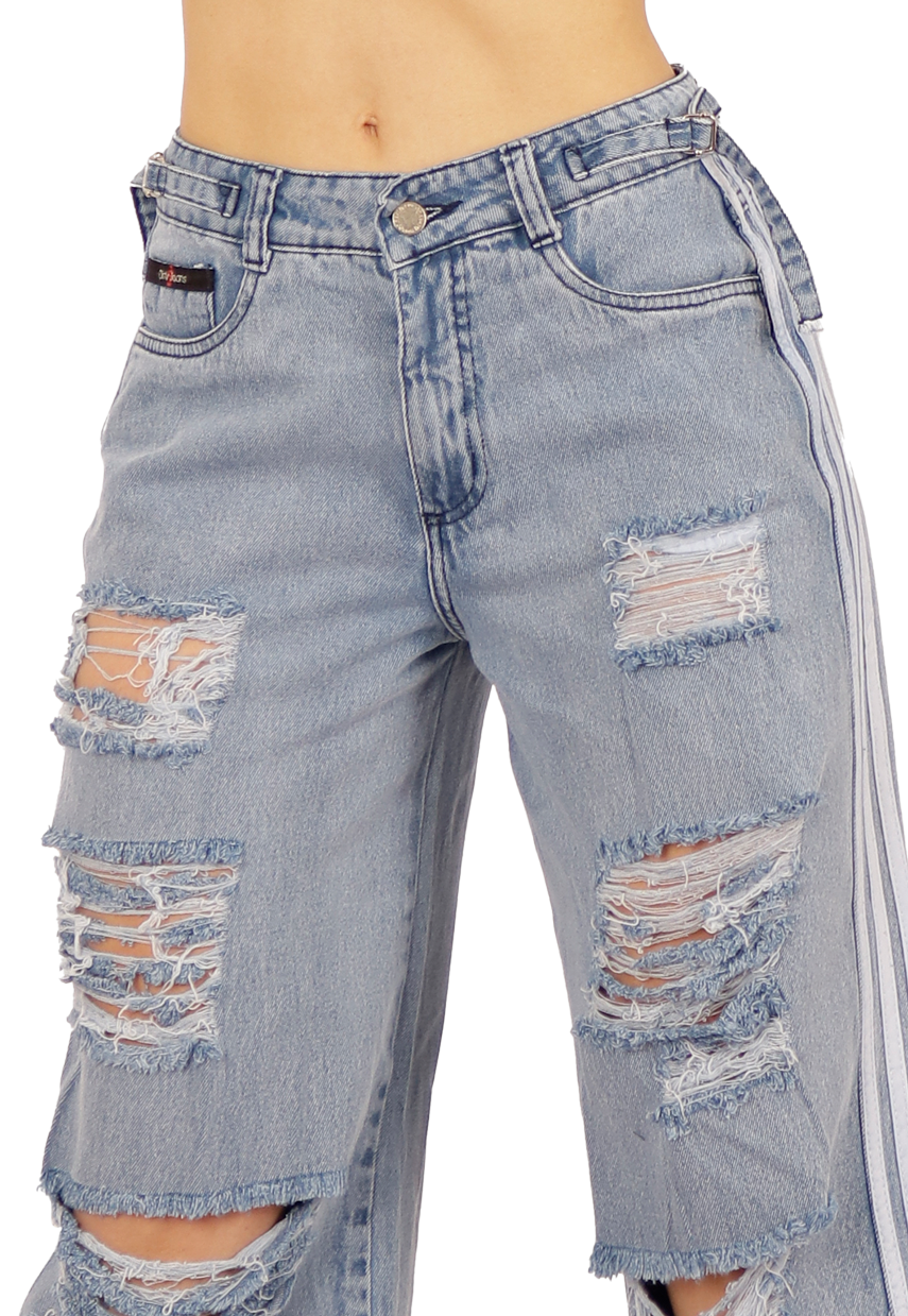 JEANS RECTO ANCHO CELESTE MUJER JE3721C-2