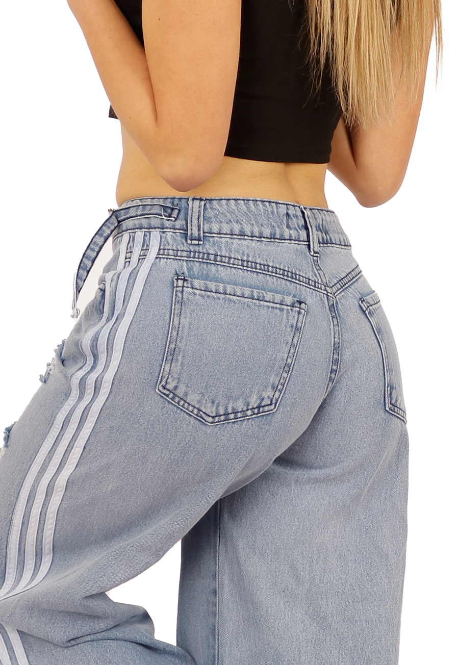 JEANS RECTO ANCHO CELESTE MUJER JE3721C-3
