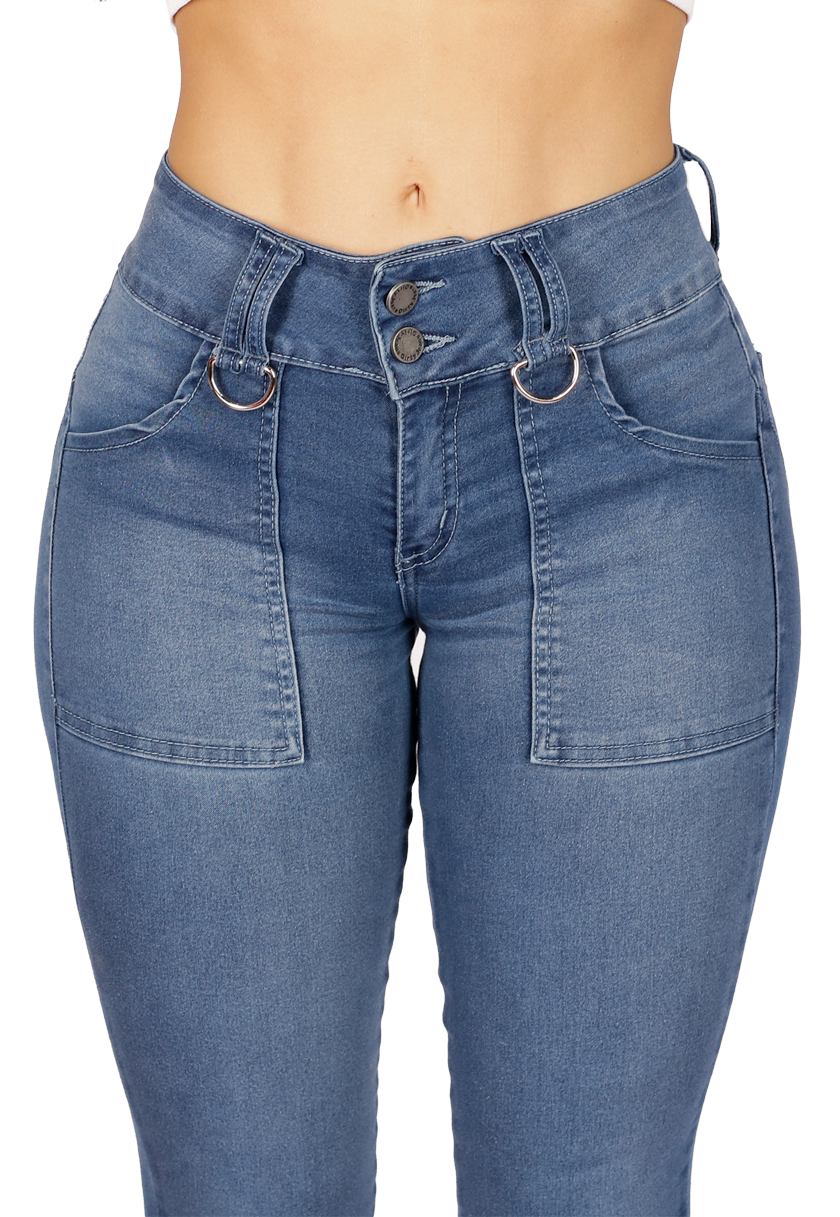 Jeans Pitillo Celeste Mujer JE3507C-2