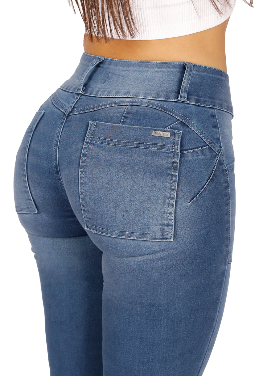 Jeans Pitillo Celeste Mujer JE3507C-3